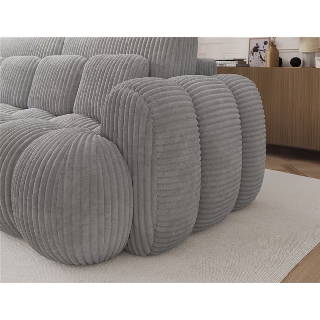 Sofa bed Elcotonn, sleeping function, Modullo 03, grey, H105x256x119cm