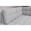 U-shaped sofa Elewett L, sleeping function, Monolith 84, velvet, grey, H82x299x198cm