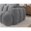 Sofa bed Elcotonn, sleeping function, Royal 04, boucle, grey, H105x256x119cm