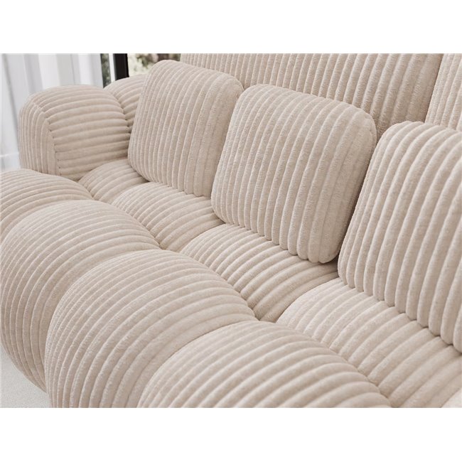 Sofa bed Elcotonn, sleeping function, Modullo 01, white, H105x256x119cm