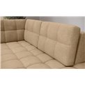 U-shaped sofa Elewett R, sleeping function, Monolith 09, velvet, light brown, H82x299x198cm
