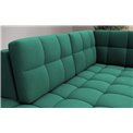 U-shaped sofa Elewett L, sleeping function, Lukso 35, velvet, green, H82x299x198cm