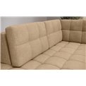 U-shaped sofa Elewett L, sleeping function, Monolith 09, velvet, light brown, H82x299x198cm