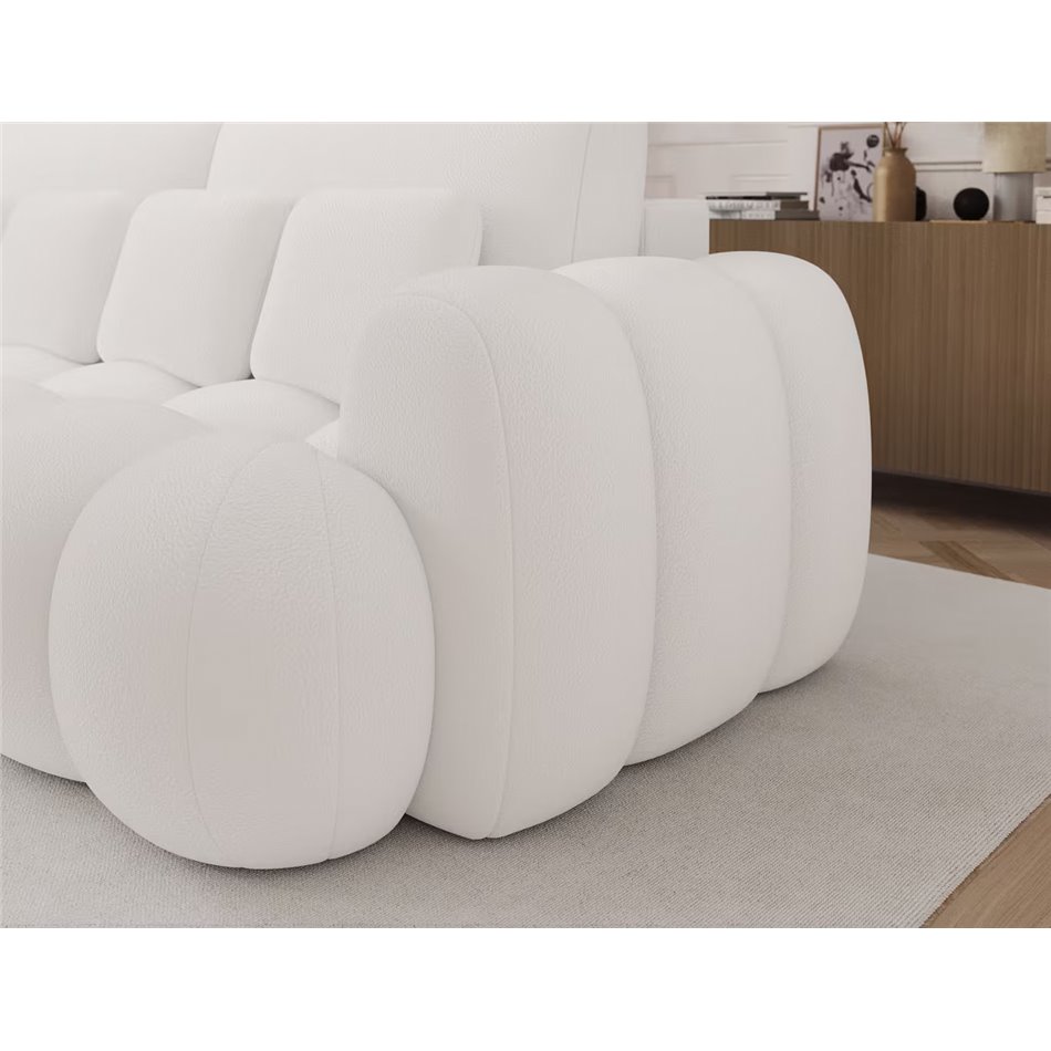 Sofa bed Elcotonn, sleeping function, Paolli 01, white, H105x256x119cm