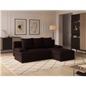 Угловой диван Elgino L/R Reversible, раздвижной, Sawana 26, коричневый, H90x201x143cm
