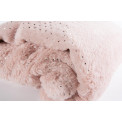 Synthetic fur plaid, pink, 150x180cm