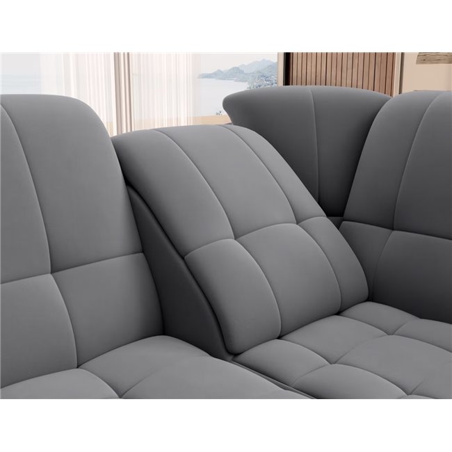 Угловой диван Elsado R, раздвижной, Sola 06, темно-серый, H95x272x192cm