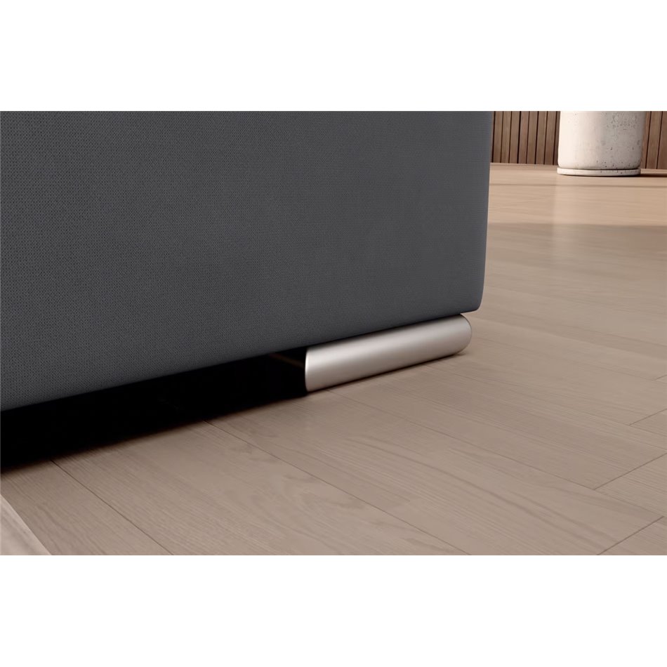 Угловой диван Elsado R, раздвижной, Sola 06, темно-серый, H95x272x192cm