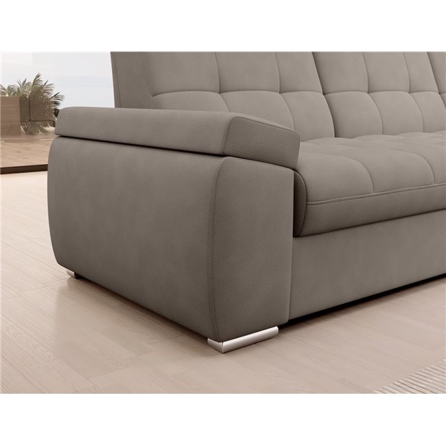 Угловой диван Elsado R, раздвижной, Poco 07, серый, H95x272x192cm