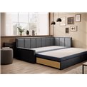Sofa bed Elfulgeo R, sleeping function, Poco 40, Poco 04, dark blue, H77x214x82cm