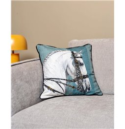 Cushion Show Horse Head, 45x45cm