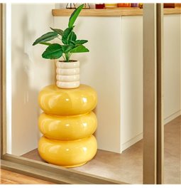 Coffe table Yellow Stoneto, D35cm H43cm