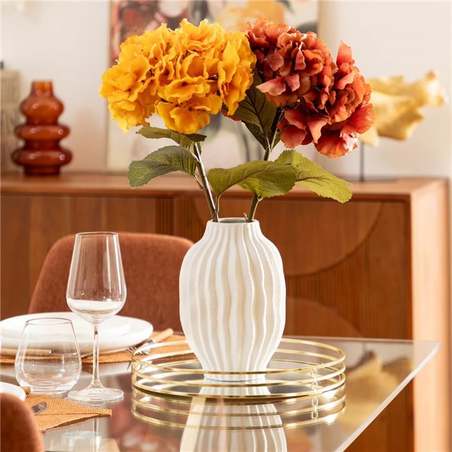 Vase Fernand, ceramic, white, H22cm, D15cm