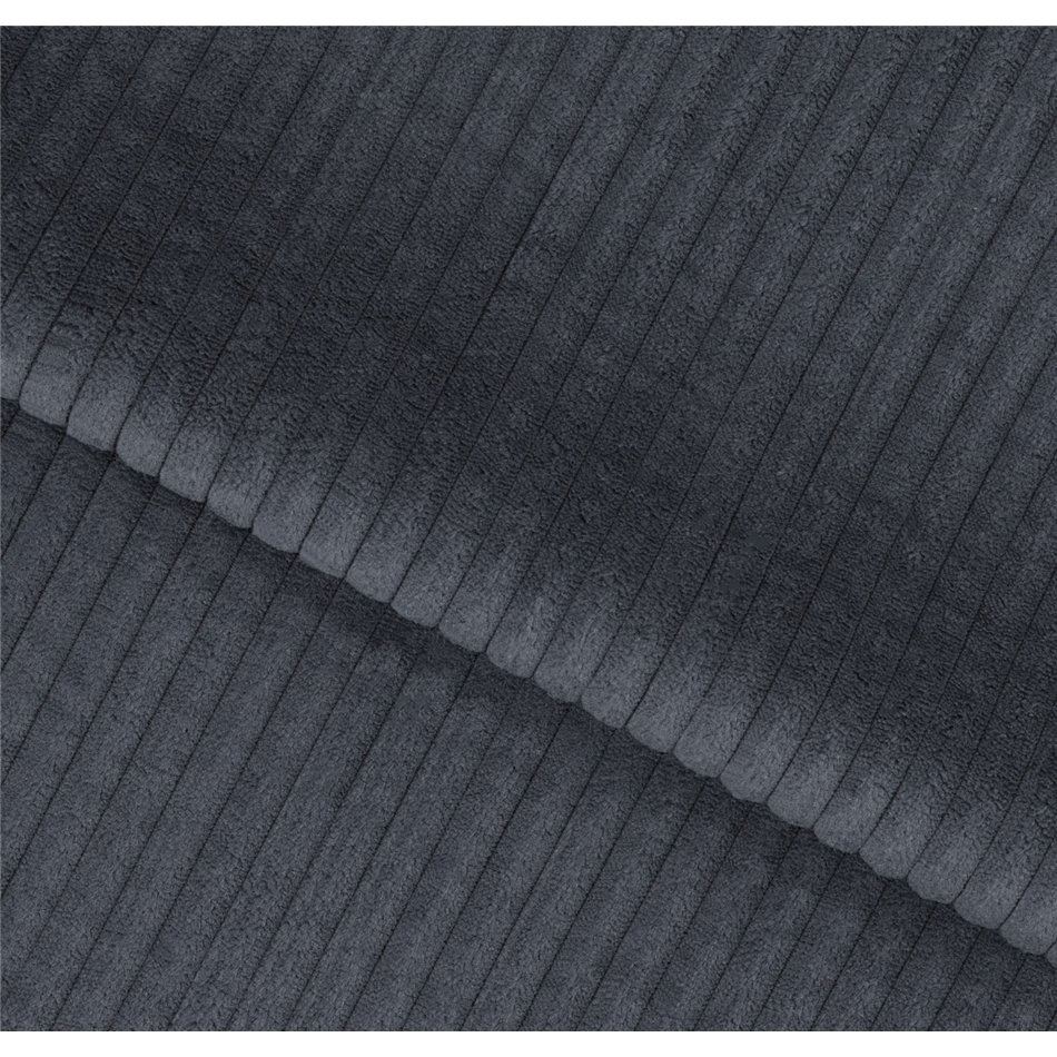 Угловой диван Elgino L/R Reversible, раздвижной, Jarell 06, волнистый бархат, темно-серый, H90x201x143cm