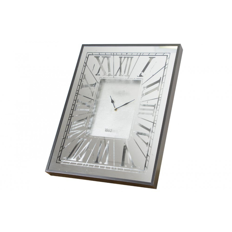 Wall clock Iden, metal, silver color, 45x5x60cm