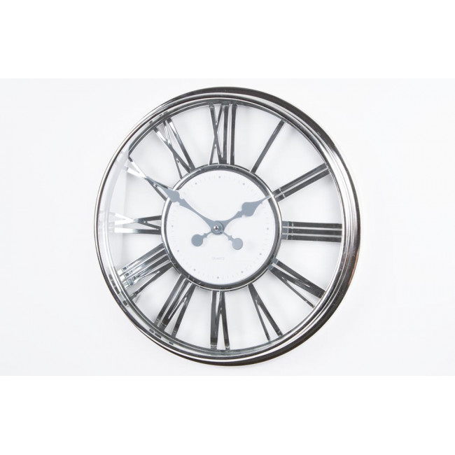 Настенные часы Romans, серебристый / белый цвет, D40x4cm