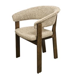 Dining chair Sesil, brown, H80x59x57cm, seat height 48cm