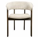 Dining chair Sesil, taupe/brown, H80x59x57cm, sH48cm
