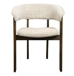 Dining chair Sesil, taupe/brown, H80x59x57cm, sH48cm