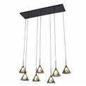 Pendant lamp Robbio 7L smoky, H150x110x32cm, G9x7 20W(MAX)