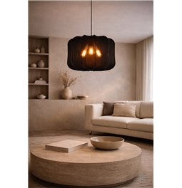 Pendant lamp Roya Black L, H37-120cm, D50cm, E27x3 40W(MAX)