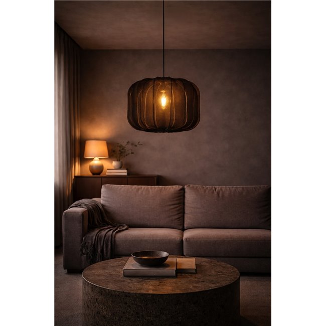 Pendant lamp Roya Black M, H28-120cm, D40cm, E27 40W(MAX)