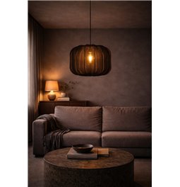 Pendant lamp Roya Black M, H28-120cm, D40cm, E27 40W(MAX)