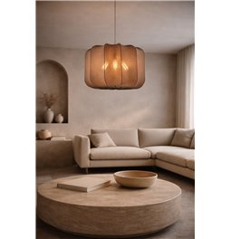 Pendant lamp Roya Grey L, H37-120cm, D50cm, E27x3 40W(MAX)