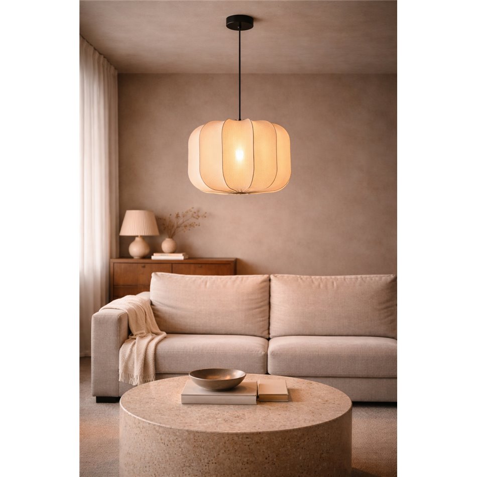 Pendant lamp Roya Grey M, H28-120cm, D40cm, E27 40W(MAX)