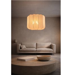 Pendant lamp Roya White L, H37-120cm, D50cm, E27x3 40W(MAX)