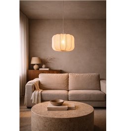 Pendant lamp Roya White M, H28-120cm, D40cm, E27 40W(MAX)