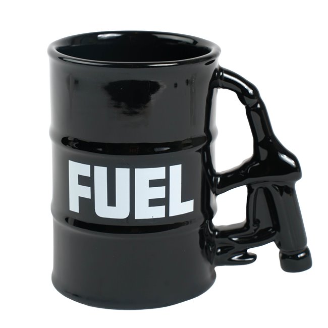 Mug Fuel, in gift box, black/white, 360ml, H11.5cm, D8cm