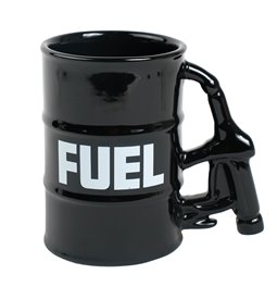 Mug Fuel, in gift box, black/white, 360ml, H11.5cm, D8cm