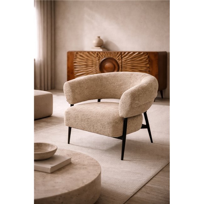 Кресло для отдыха Davor, бежевый 18, H71x82x74cm, высота сиденья 45cm