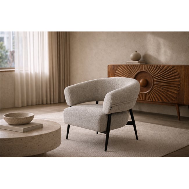 Armchair Davor, grey 2, H71x82x74cm, seat height 45cm