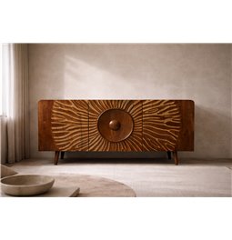 Sideboard Verde Brown, mango wood/MDF, H75x38x160cm
