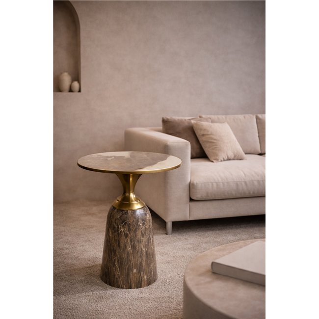 Side table Jager, iron/ceramic, D50cm H55cm