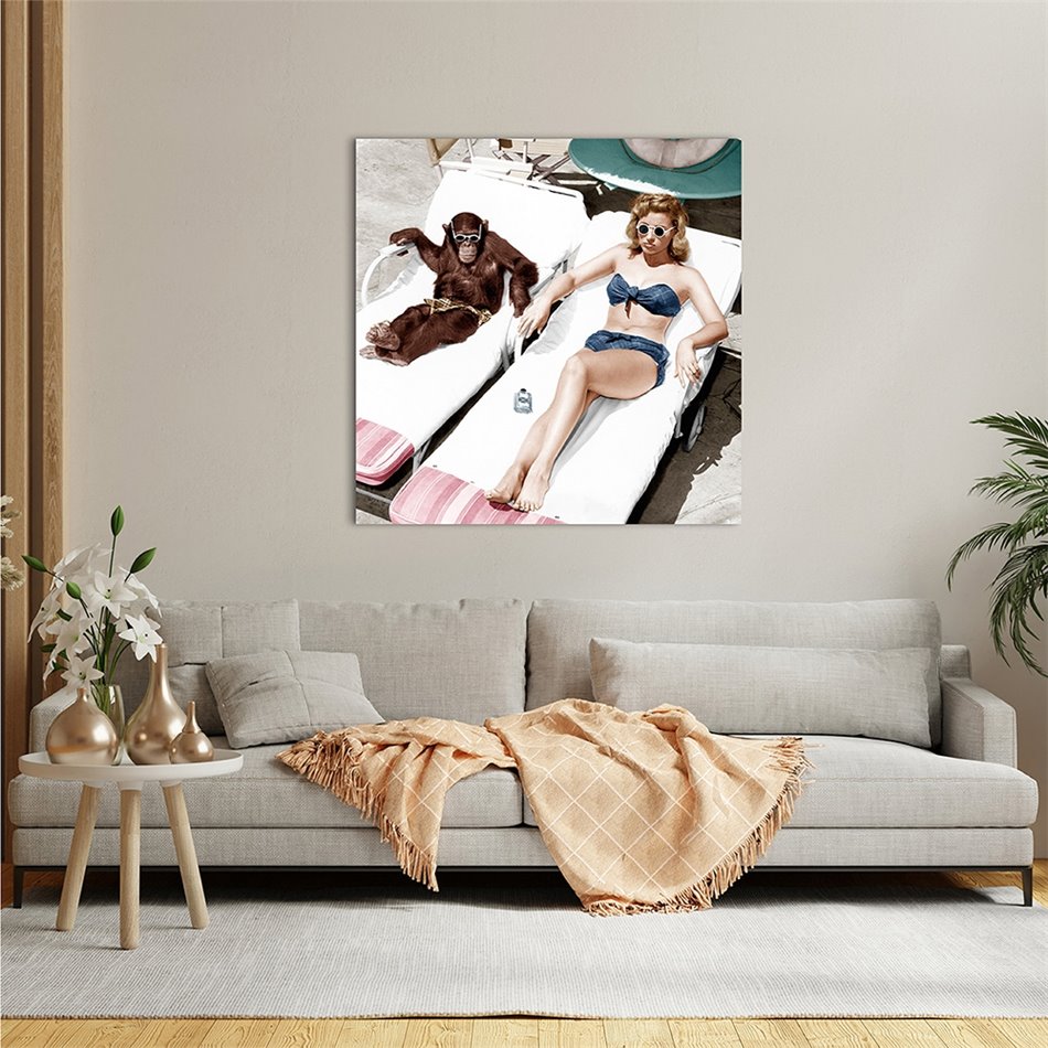 Canva Sunbath, 95x95cm