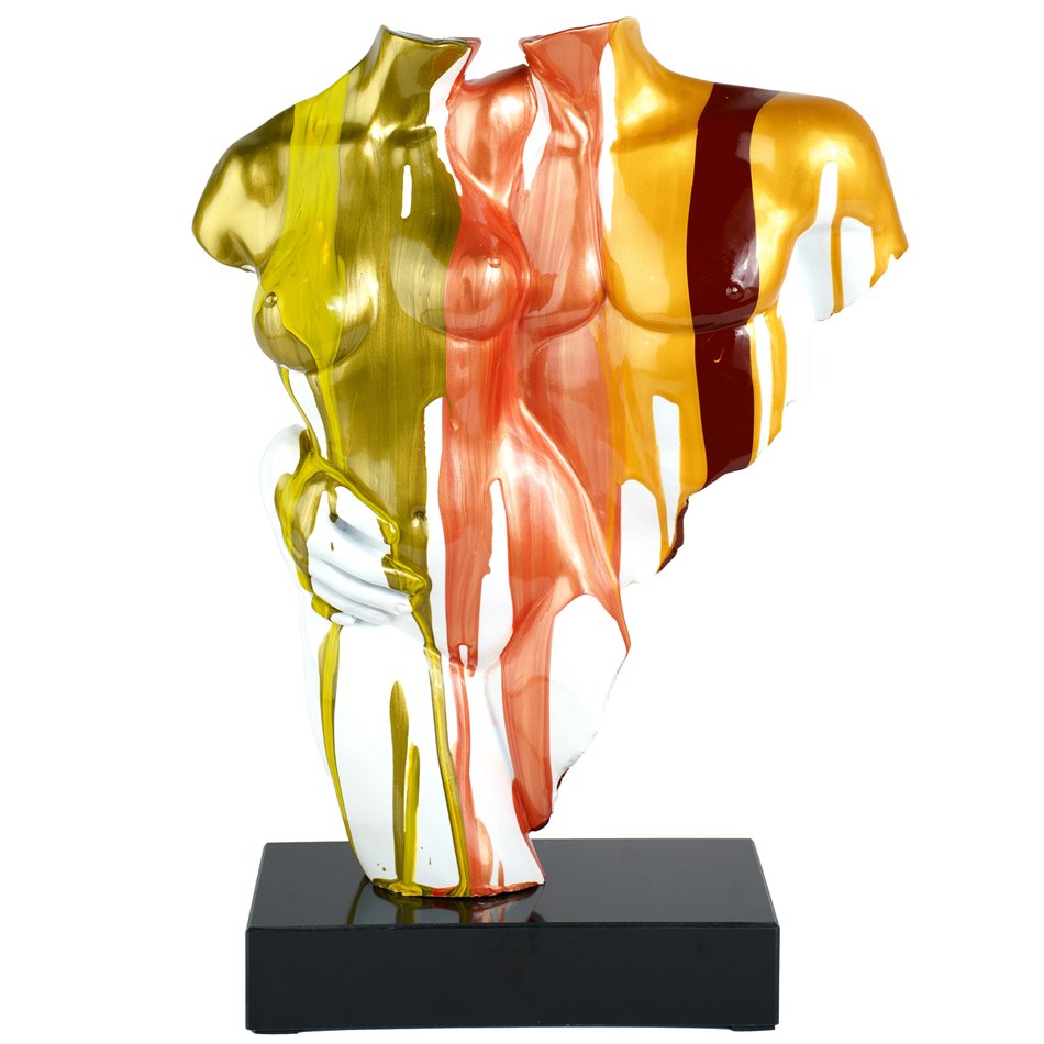 Deco figurine Coppia Colorata, multicolor, H49x12x35cm