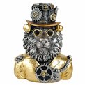 Декоративная фигурка Steampunk Lion, серебристый/золотой цвет, H20.5x11.5x16cm