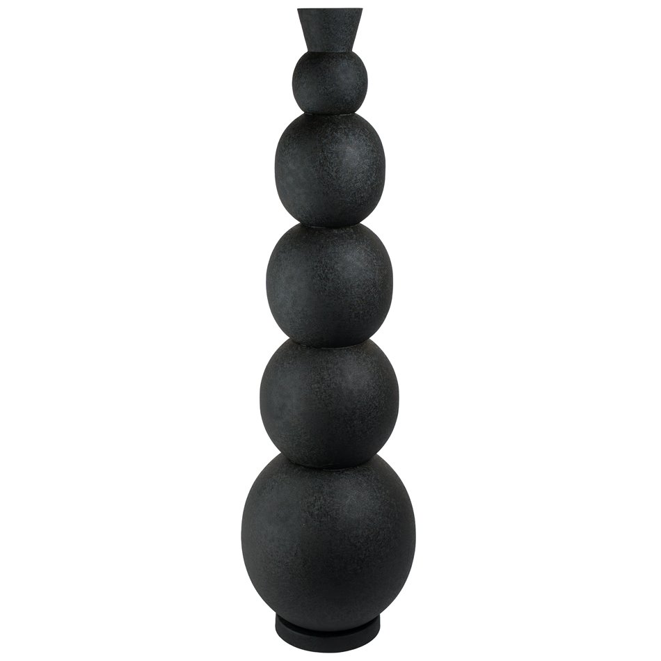 Vase Rotonda XL, black, iron, H87cm, D25cm