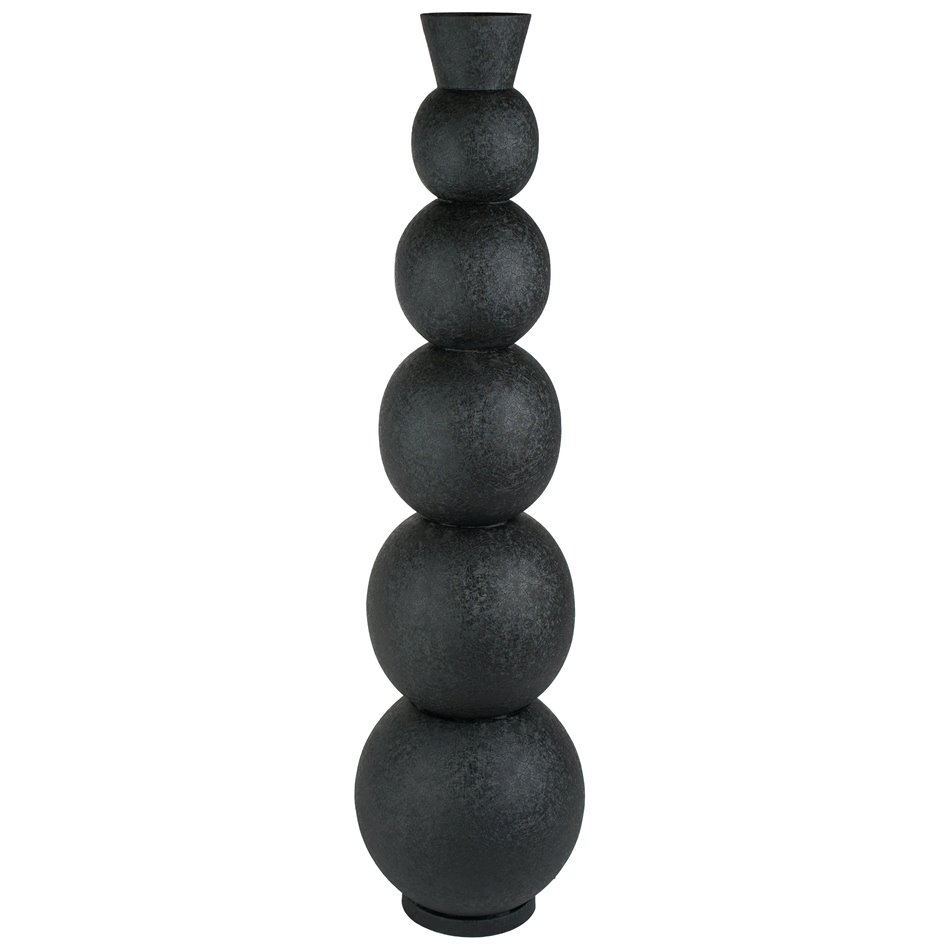 Ваза Rotonda, черный, металл, H76cm, D20cm