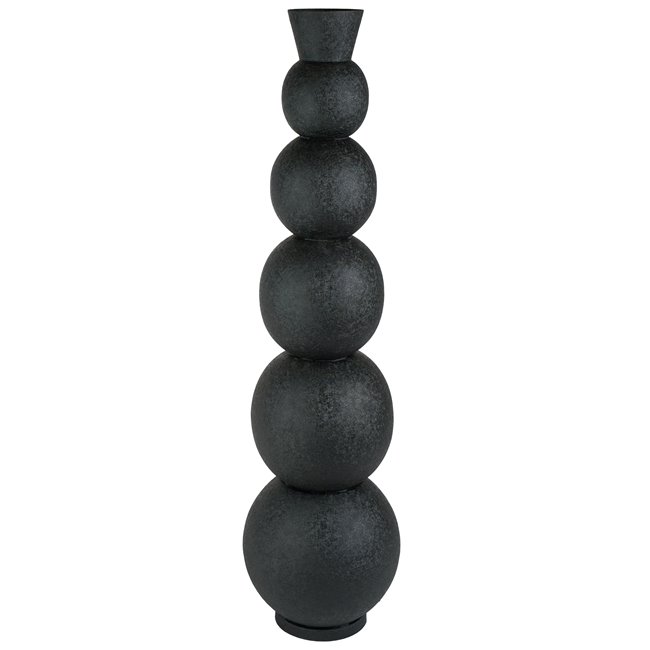 Ваза Rotonda, черный, металл, H76cm, D20cm