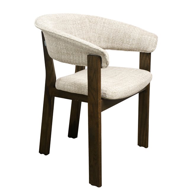 Dining chair Sesil, taupe/brown, H80x59x57cm, sH48cm