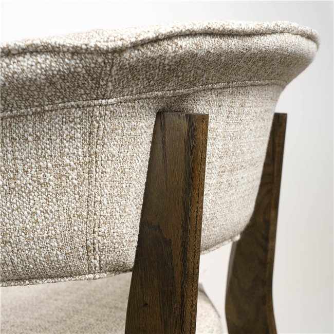 Dining chair Sesil, taupe/brown, H80x59x57cm, sH48cm