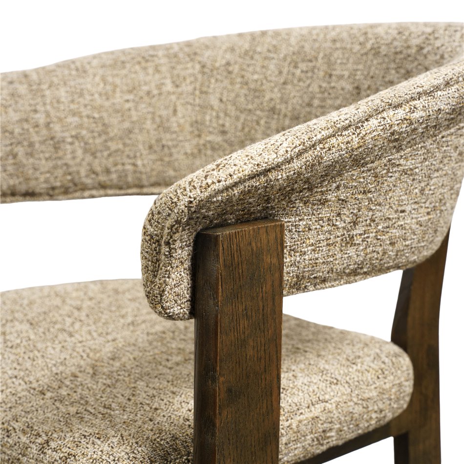 Dining chair Sesil, brown, H80x59x57cm, seat height 48cm