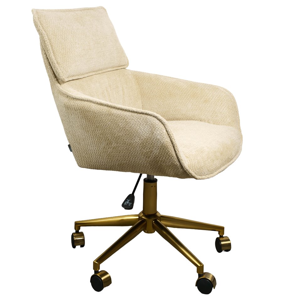 Office chair Sarre 26, beige/gold color
