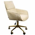 Office chair Sarre 26, beige/gold color