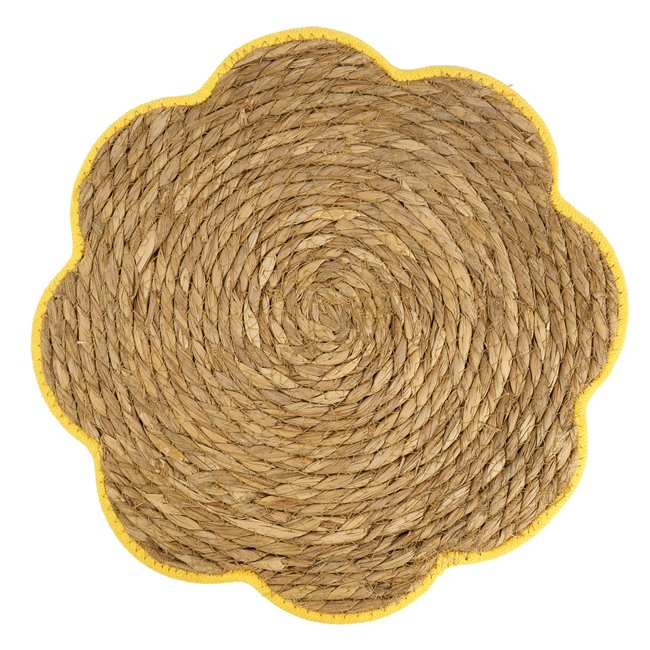 Placemat Dolce Vita Flower, seagrass, D36cm