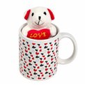 Mug Little hearts and plush Teddy, 380ml, H10cm, D8cm
